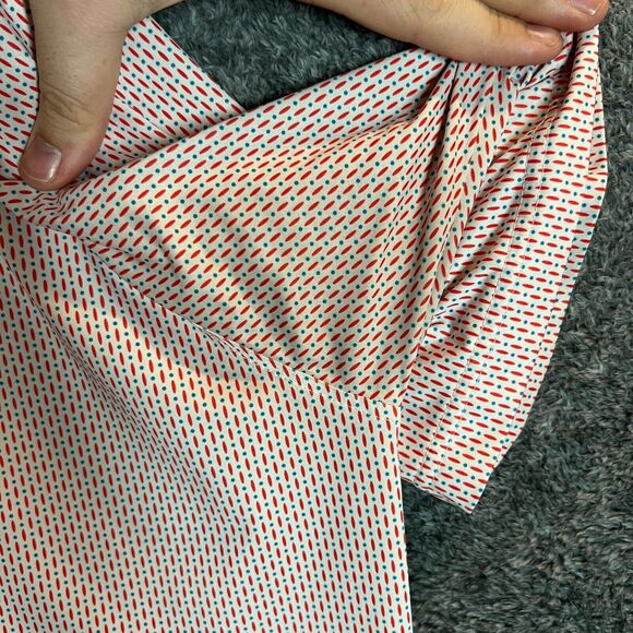 FootJoy Polo Shirt XL Red Geometric Performance Golf Preppy Stretch - Picture 3 of 10